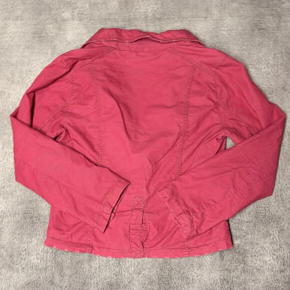 Y2k Corduroy Coffee Shop Pink Corduroy Jacket - Picture 5 of 6